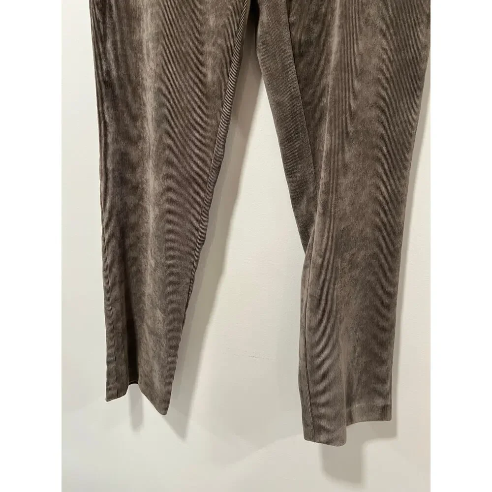 Robert Kitchen Velour Mini Corduroy Pants w Stretch Straight Fit Size 6 JL